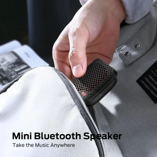 Monster Portable Mini Bluetooth Speaker with Built-in Microphone Waterproof – Black